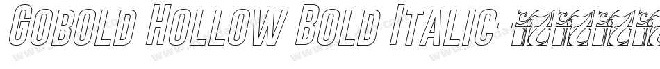 Gobold Hollow Bold Italic字体转换